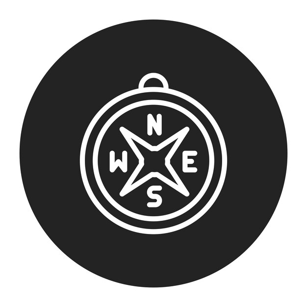 compass icon vector image can be used for mining and crafting