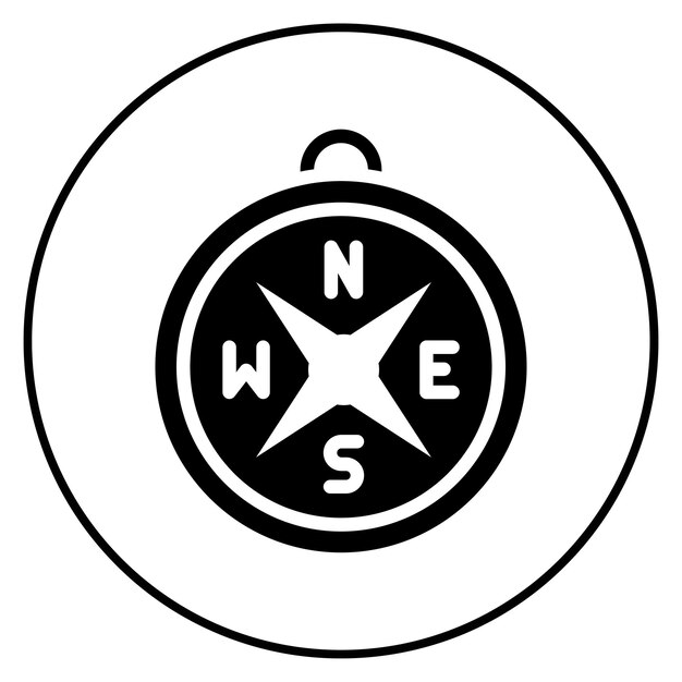 compass icon vector image can be used for mining and crafting