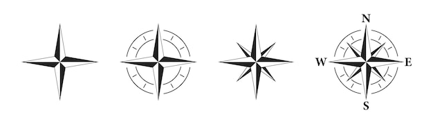 Compass icons symbol Vector compass illustration
