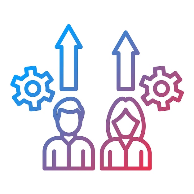 competitive worker icon vector image can be used for project management