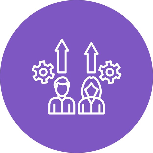 competitive worker icon vector image can be used for project management