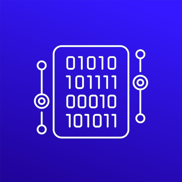 Compile code icon in line style
