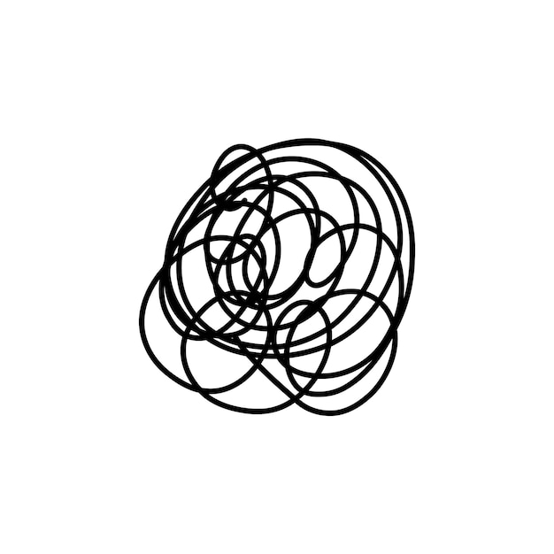 Complex line complicated way messy ball concept loading idea vector process
