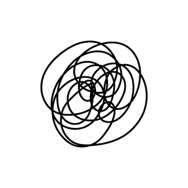 Complex line Complicated way Messy ball concept Loading idea vector process