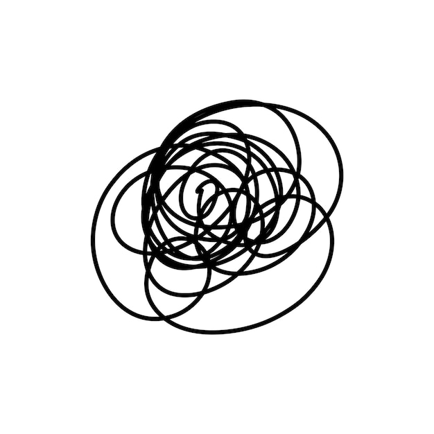 Complex line Complicated way Messy ball concept Loading idea vector process