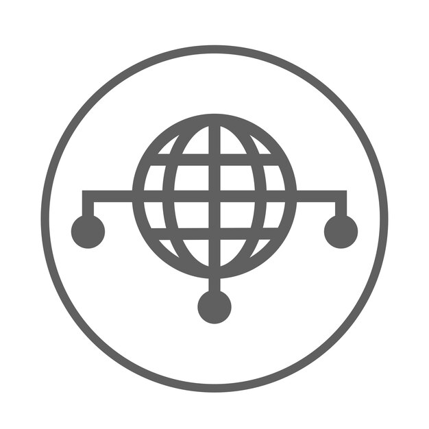 Complexity network big data icon Gray vector graphics