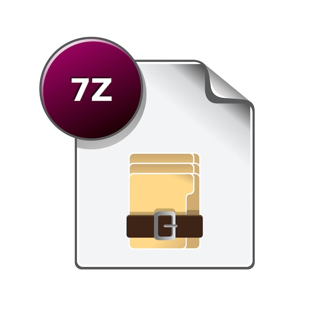 Compressed file format icon color vector illustration