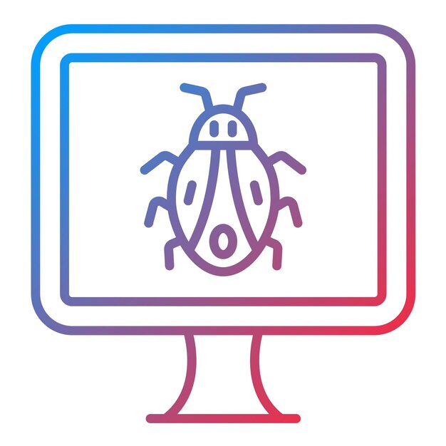 computer bug icon vector image can be used for security