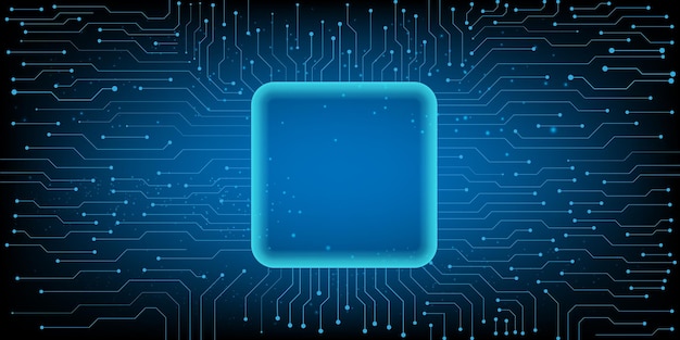 Computer chip Electronic circuit board vector for technology and finance concept and education