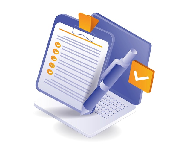 Computer clipboard check mark