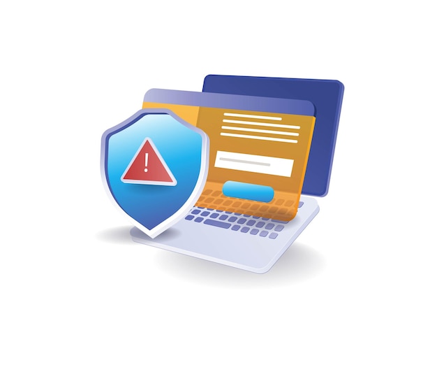 Computer data security warning