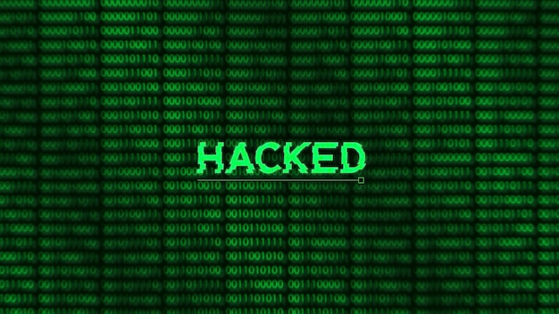 Computer got hacked by hacker background