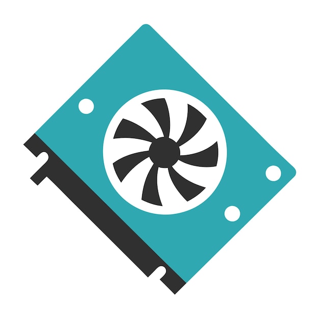 computer hardware components parts and devices featuring graphics processing unit gpu vector design