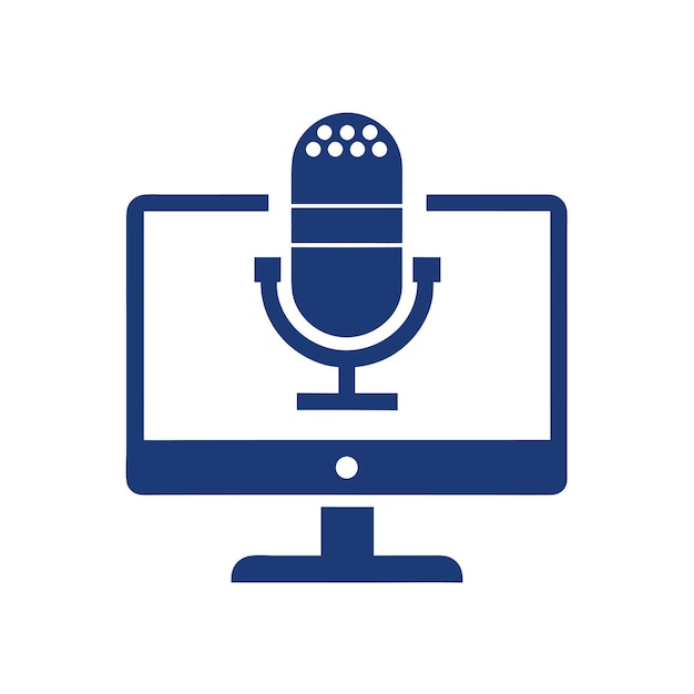 computer hardware components parts and devices featuring microphone vector style illustration