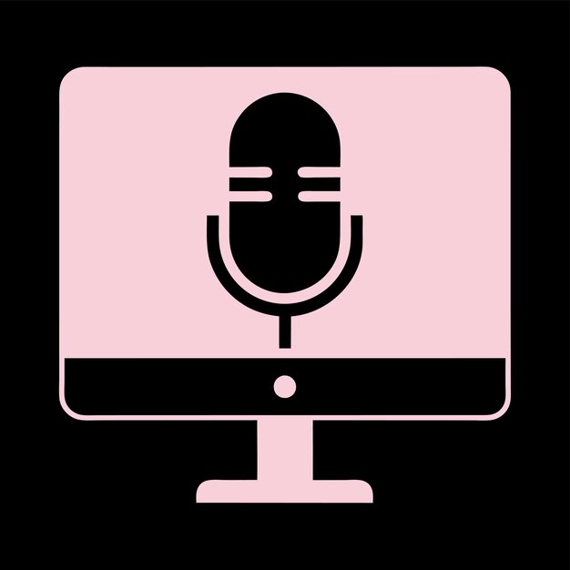 computer hardware components parts and devices featuring microphone vector style illustration