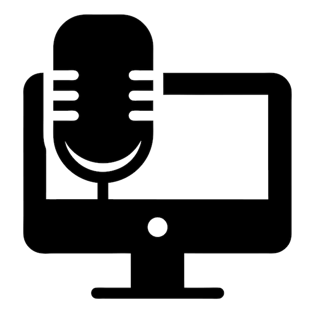 computer hardware components parts and devices featuring microphone vector style illustration