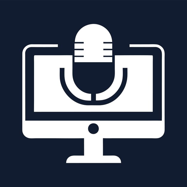 computer hardware components parts and devices featuring microphone vector style illustration