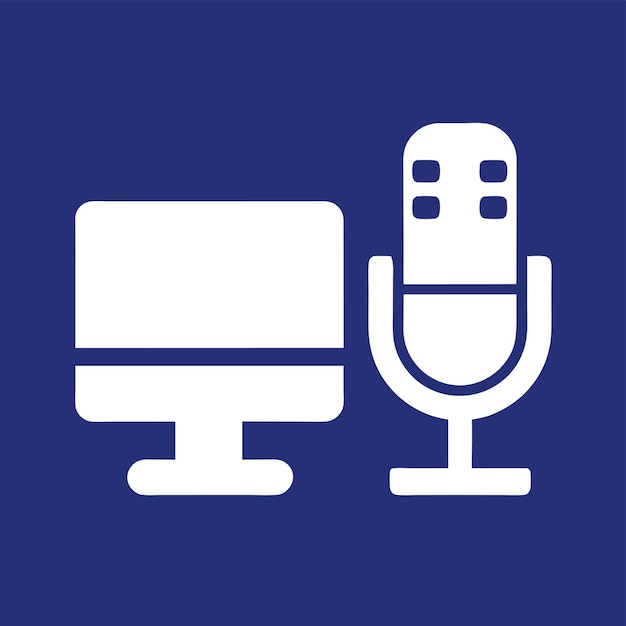 computer hardware components parts and devices featuring microphone vector style illustration