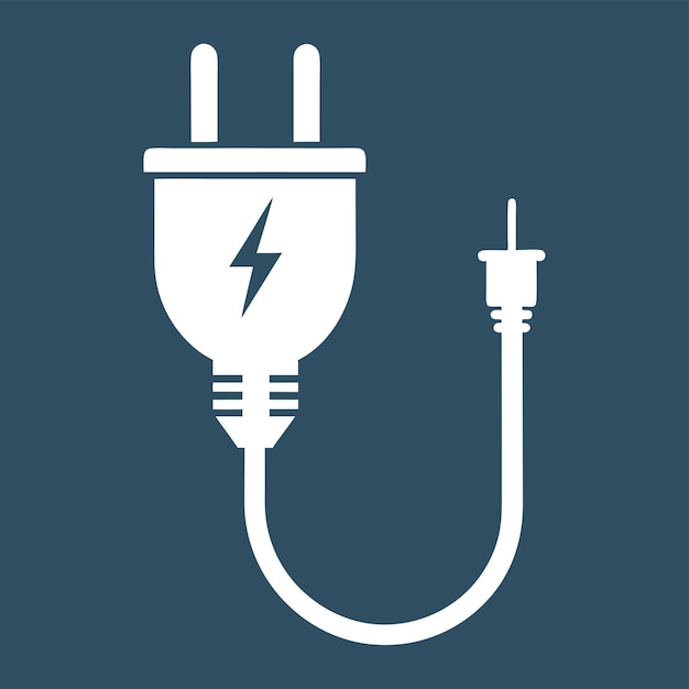 Computer Hardware Components Parts and Devices Featuring Power Cord Vector Style Design