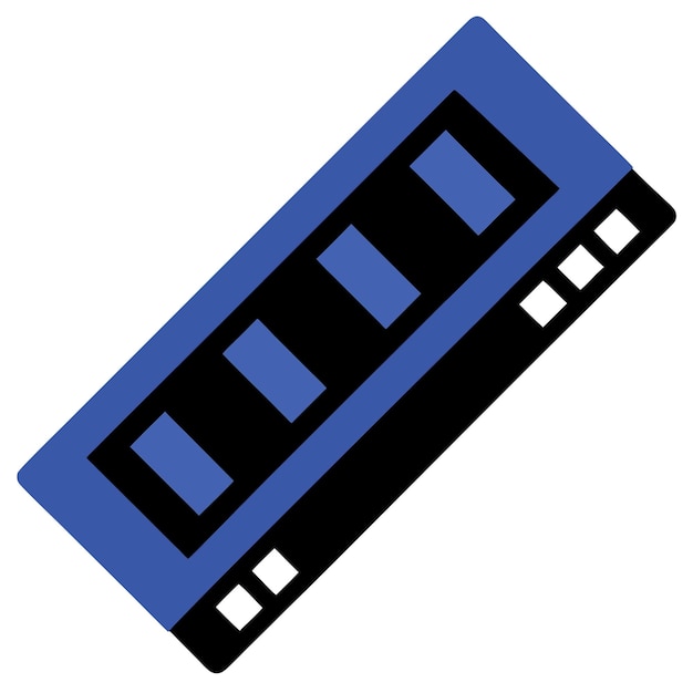 Computer Hardware Components Parts and Devices Featuring Random Access Memory RAM Vector Design