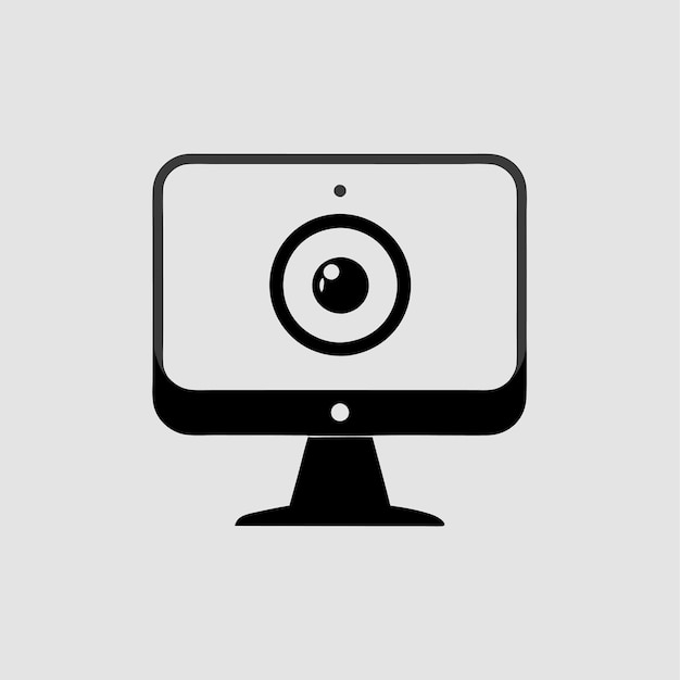 Computer Hardware Components Parts and Devices Featuring Webcam Vector Style Design