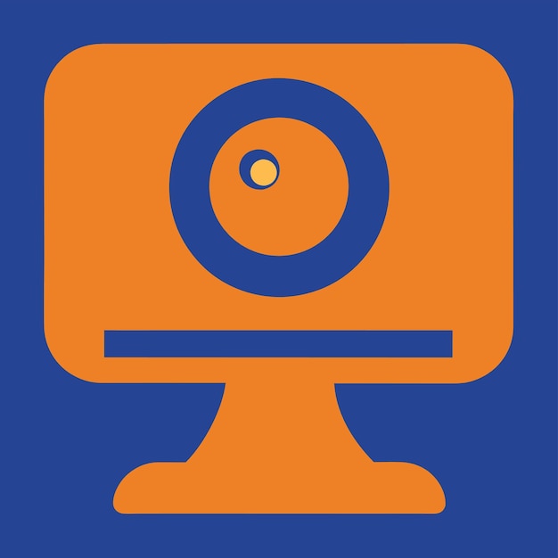 Computer Hardware Components Parts and Devices Featuring Webcam Vector Style Design