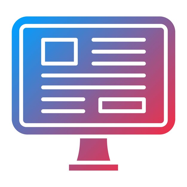 Computer icon vector image Can be used for News and Media
