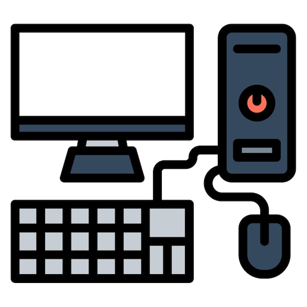computer icon vector image can be used for retro
