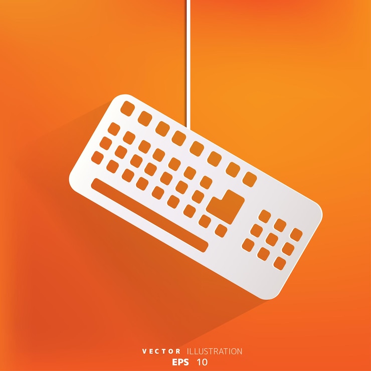 Vektör computer keyboard web icon