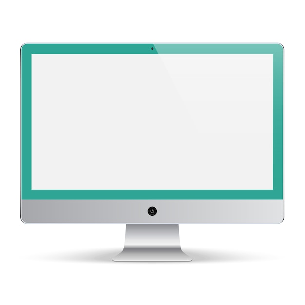 Computer monitor for the system unit, with blank screen isolated