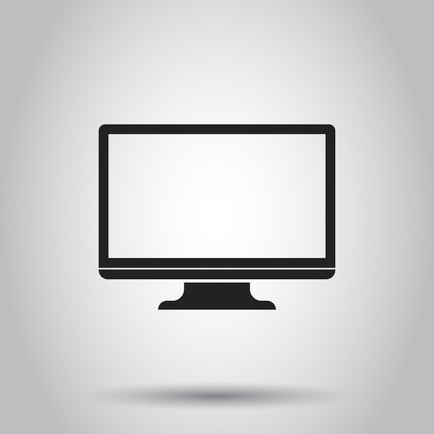 Computer monitor icon Vector illustration on isolated background Business concept tv monitor pictogram