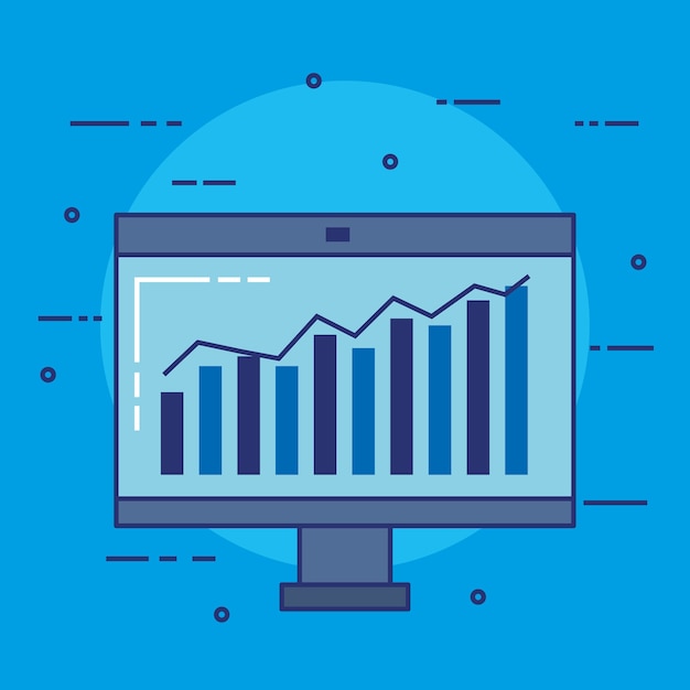 Computer monitor with statistics