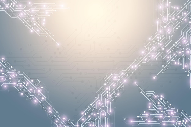 computer motherboard vector background with circuit board electronic elements electronic texture for...