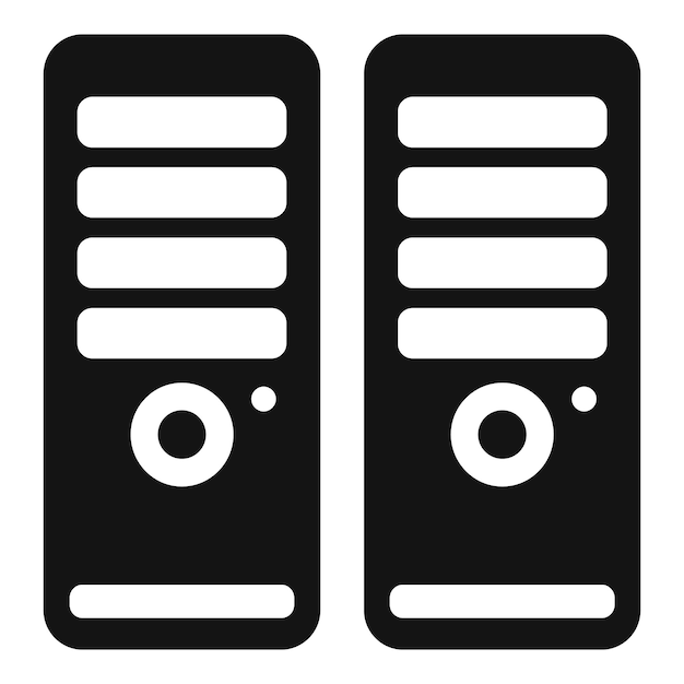computer network icon simple vector data storage lock