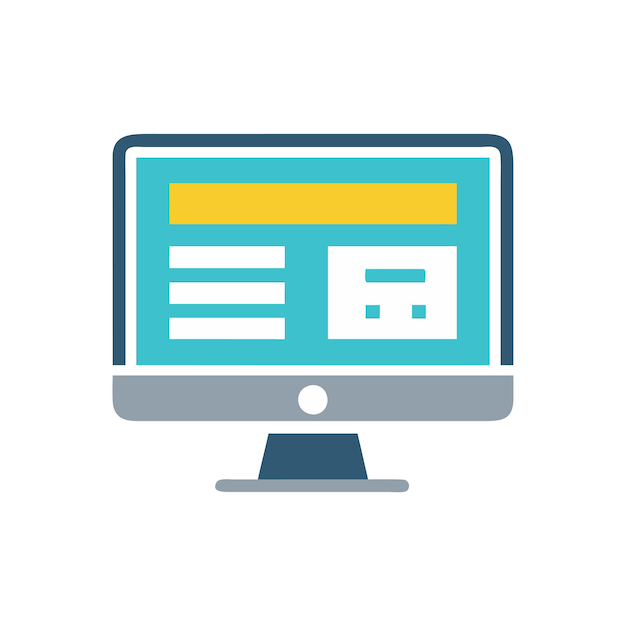 Computer Screen Icon for Display Interfaces