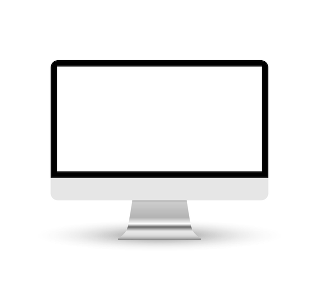 computer screen mockup.realistic computer monitor.vector illustration