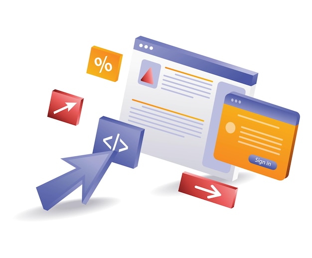 Computer screen website information