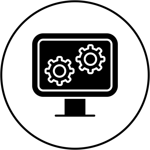computer settings icon vector image can be used for web marketing