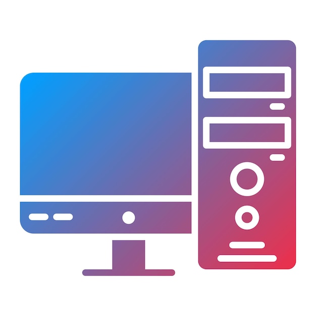 Computer Tower icon vector image Can be used for Technology