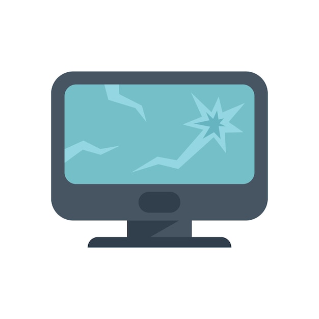 Computer trash icon flat vector Waste rubbish Reduce reuse isolated