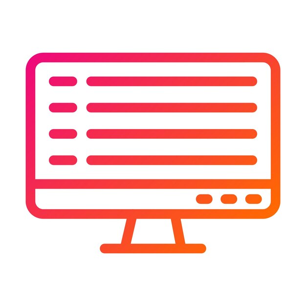 Computer Vector Icon Design Illustration
