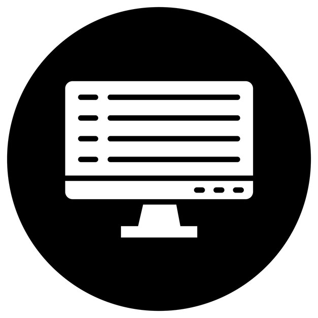 Computer Vector Icon Design Illustration