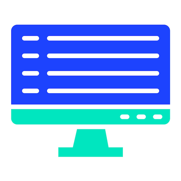 Computer Vector Icon Design Illustration