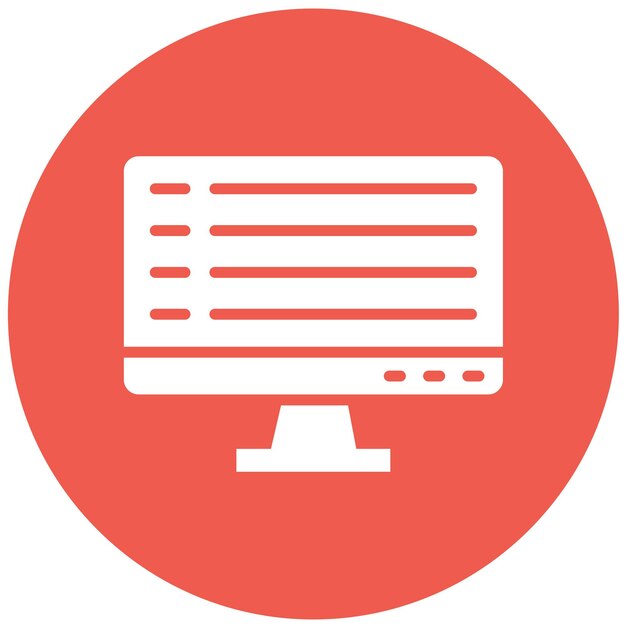 Computer Vector Icon Design Illustration