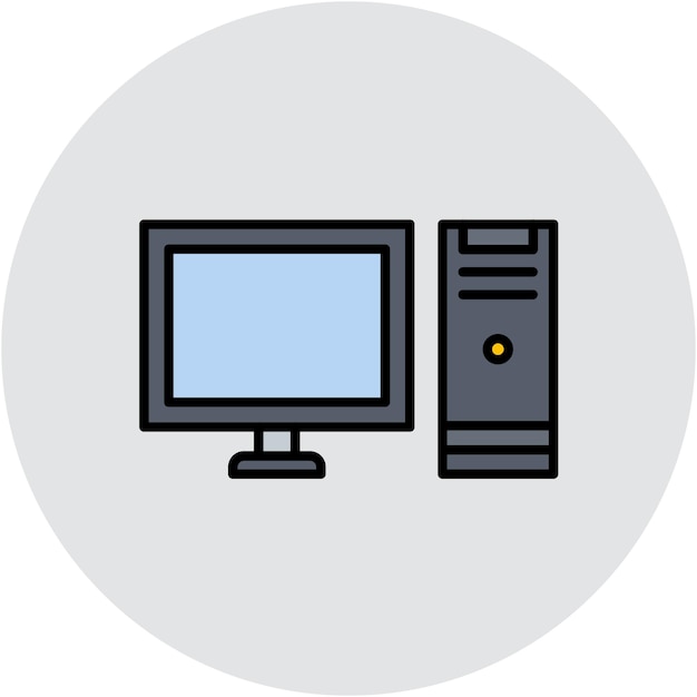 Computer Vector Illustration Style