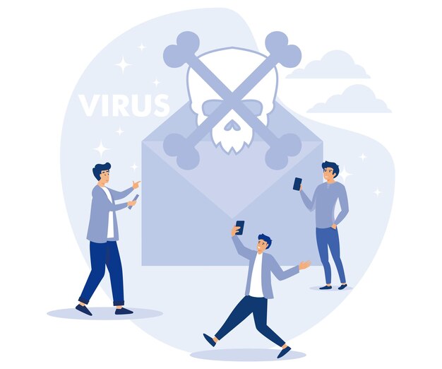 Computer virus concept Scam alert