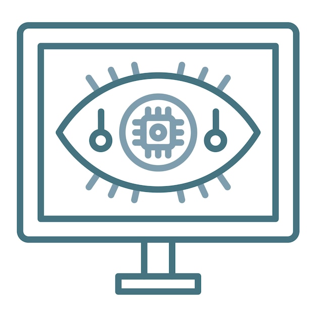 Computer Vision Flat Illustration