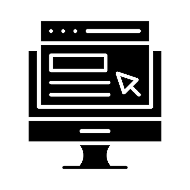Computer Website Vector Illustration Style