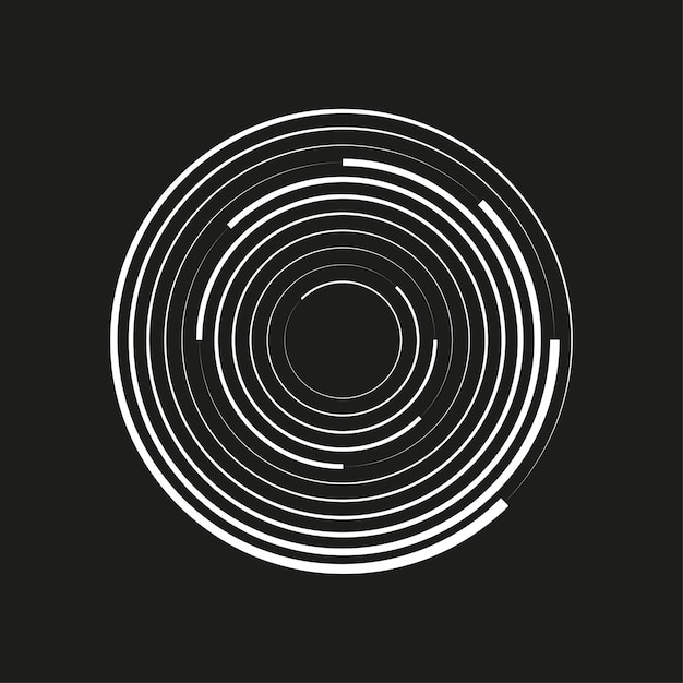 Concentric circles geometric element Vector illustration PS 10