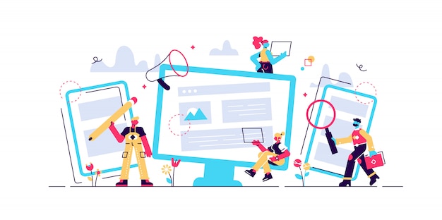 Concept Blogging, education, creative writing, content management   illustration news, copywriting, seminars, tutorial
